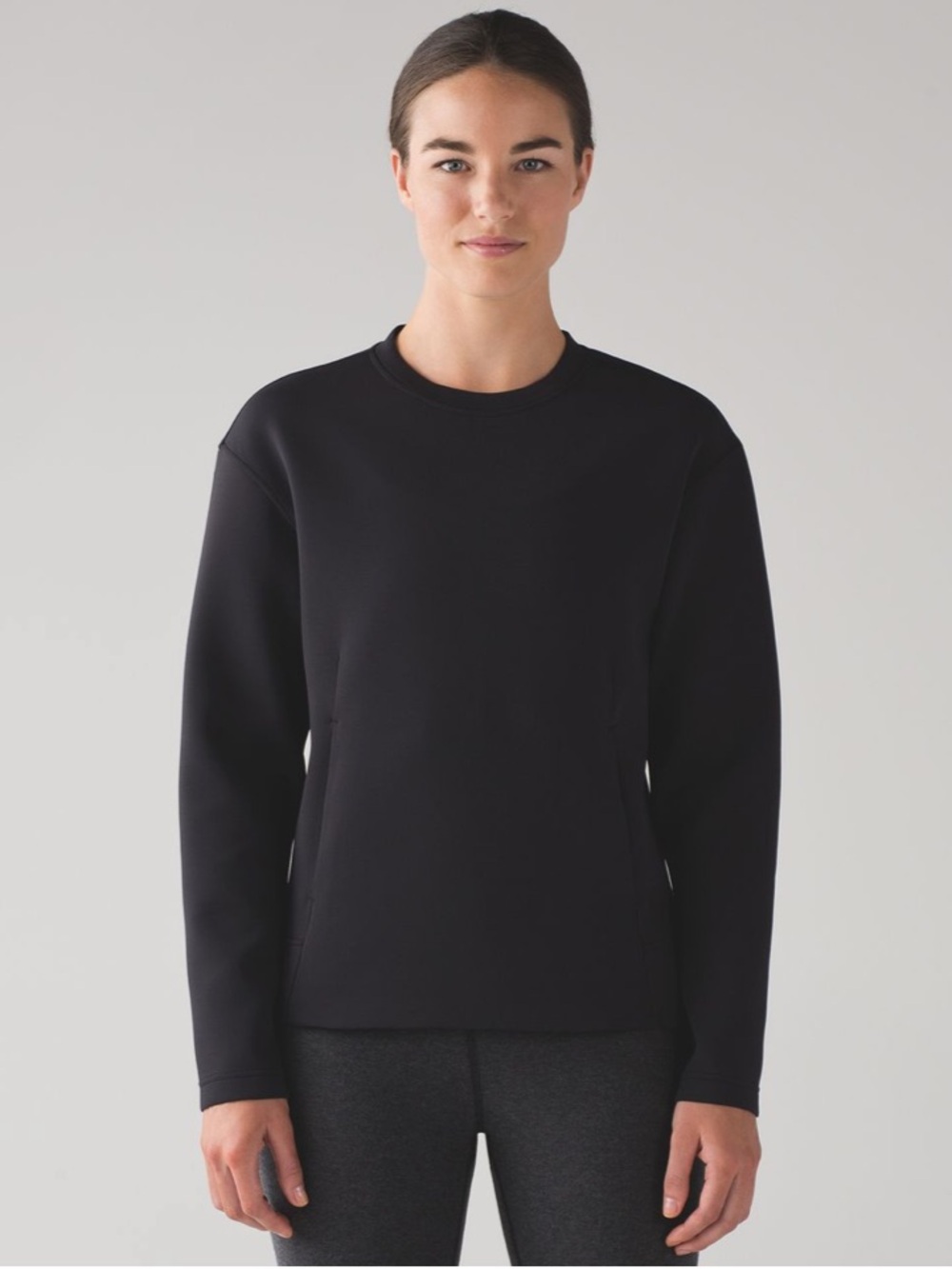 Lululemon Embrace The Space Crew Sweatshirt- Black size 6 Spacer Material